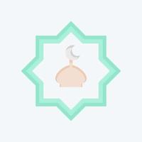 Icon Rub El Harb. related to Eid Al Adha symbol. Flat Style. simple design editable. simple illustration vector