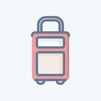 Icon Suitcase. related to Eid Al Adha symbol. Doodle Style. simple design editable. simple illustration vector