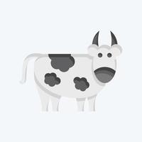 icono vaca. relacionado a eid Alabama adha símbolo. plano estilo. sencillo diseño editable. sencillo ilustración vector