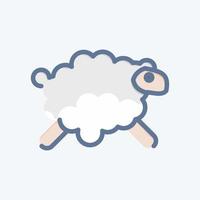 Icon Sheep. related to Eid Al Adha symbol. Doodle Style. simple design editable. simple illustration vector