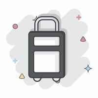 Icon Suitcase. related to Eid Al Adha symbol. Comic Style. simple design editable. simple illustration vector