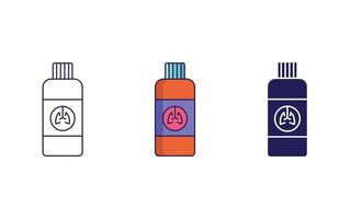 syrup bottle vector icon