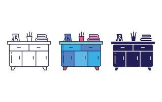 Cupboard table vector icon