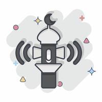 Icon Adhan Call. related to Eid Al Adha symbol. Comic Style. simple design editable. simple illustration vector