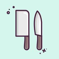 Icon Knives. related to Eid Al Adha symbol. MBE Style. simple design editable. simple illustration vector