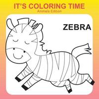 Coloring animal worksheet page. Educational printable coloring worksheet. Coloring game for preschool children. Vector file.