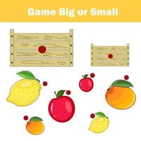 Educational children game. Matching game worksheet for kids. Sorting objects for toddlers. vector