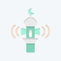 Icon Adhan Call. related to Eid Al Adha symbol. Flat Style. simple design editable. simple illustration vector