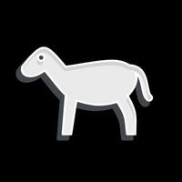 Icon Goat. related to Eid Al Adha symbol. Glossy Style. simple design editable. simple illustration vector