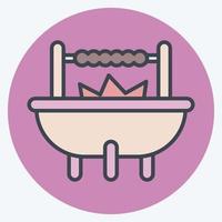 Icon Barbeque. related to Eid Al Adha symbol. Color Mate Style. simple design editable. simple illustration vector