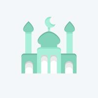 Icon Mosque. related to Eid Al Adha symbol. Flat Style. simple design editable. simple illustration vector