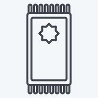 Icon Prayer Mat. related to Eid Al Adha symbol. Line Style. simple design editable. simple illustration vector