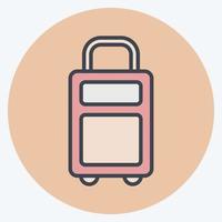 Icon Suitcase. related to Eid Al Adha symbol. Color Mate Style. simple design editable. simple illustration vector
