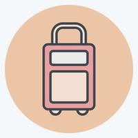 Icon Suitcase. related to Eid Al Adha symbol. Color Mate Style. simple design editable. simple illustration vector