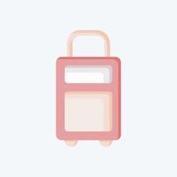 Icon Suitcase. related to Eid Al Adha symbol. Flat Style. simple design editable. simple illustration vector