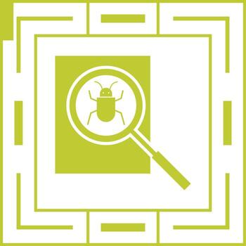 icono de vector de depuración