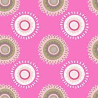 Abstract chamomile flower seamless pattern. Creative floral endless background. vector
