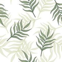 Fern leaf wallpaper. Abstract exotic plant seamless pattern. Tropical palm leaves pattern. Botanical texture. vector