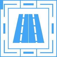 icono de vector de carretera de dos vías