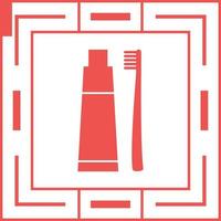 Toothbrush and Toothpaste Vector Icon