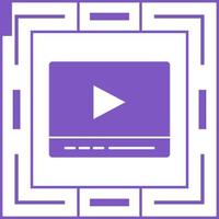 icono de vector de reproductor de video