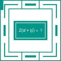 icono de vector de fórmula de solución