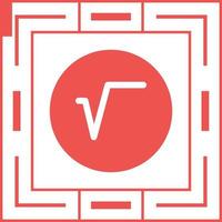 Square Root Symbol Vector Icon