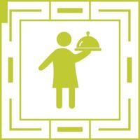 Man Serving Food Vector Icon