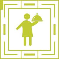 Man Serving Food Vector Icon