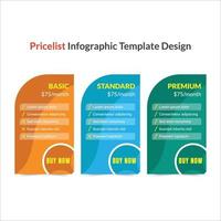 Web pricing comparison boxes vector table template