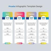 Business pricing comparison boxes corporate minimal table template vector