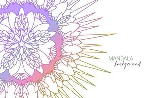 Bright background with mandala in doodle style with gradient, decoration for banner vector