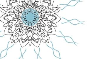 Mandala in doodle and watercolor style, decoration vector