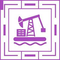 icono de vector de plataforma petrolera