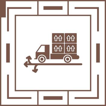 icono de vector de múltiples puntos de entrega