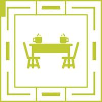 icono de vector de mesa de comedor