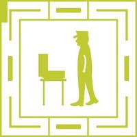 Guard Checking Briefcase Vector Icon