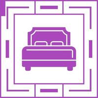 Hotel Bed Vector Icon