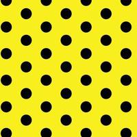 abstract black polka pattern on yellow background. vector