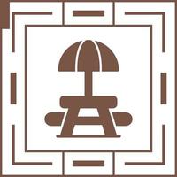 Picnic Table Vector Icon