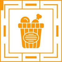 Chicken Bucket Vector Icon