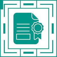 icono de vector de certificado