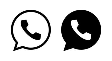 Speech bubble with phone call icon vector in flat style