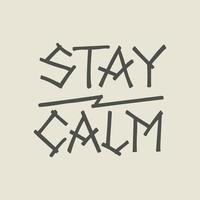 stay calm handdrawn free vector