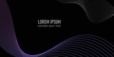 Abstract motion wave gradient line background Free Vector