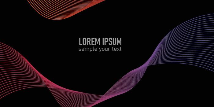Abstract motion wave gradient line background Free Vector