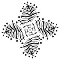 Vector illustration. Abstract pattern on a white background. Plants and flowers