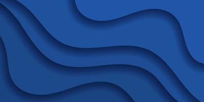 abstract dark blue paper and overlap wave curve line dimension modern website banner design vector background