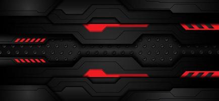 abstract metal carbon texture modern and edge lines red black on steel mesh. design futuristic technology background. vector illustration