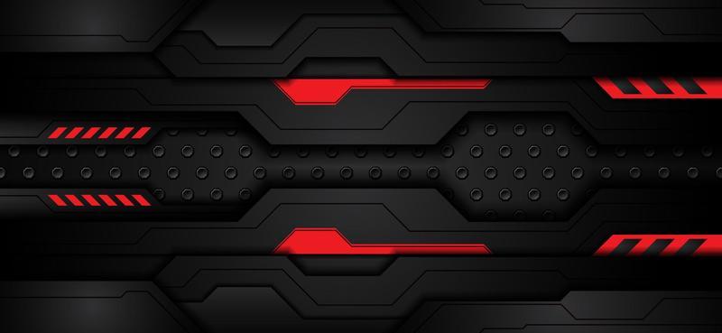 abstract metal carbon texture modern and edge lines red black on steel mesh. design futuristic technology background. vector illustration